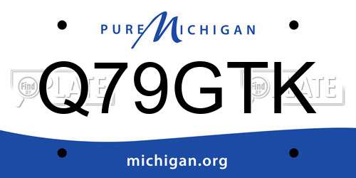 Q79GTK Michigan License Plate