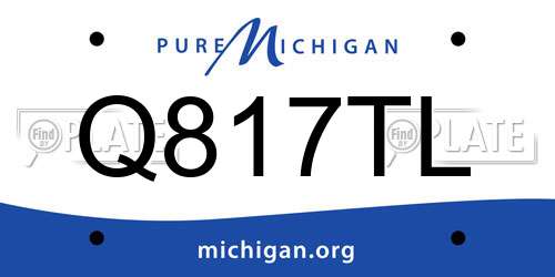Q817TL Michigan License Plate