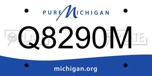 Q8290M Michigan License Plate