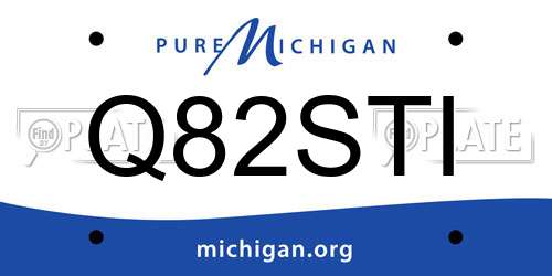 Q82STI Michigan License Plate