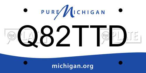 Q82TTD Michigan License Plate
