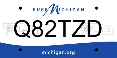 Q82TZD Michigan License Plate
