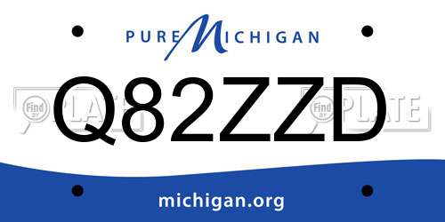 Q82ZZD Michigan License Plate