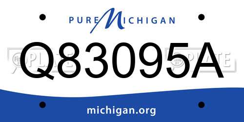 Q83095A Michigan License Plate
