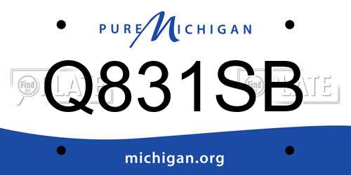 Q831SB Michigan License Plate
