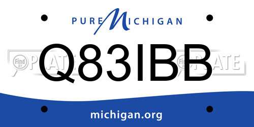 Q83IBB Michigan License Plate