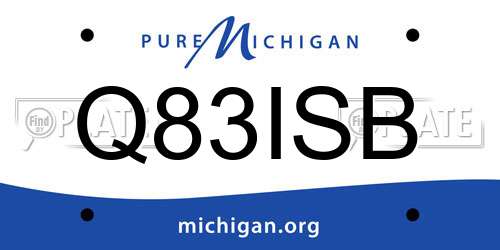 Q83ISB Michigan License Plate