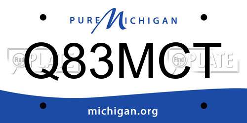 Q83MCT Michigan License Plate