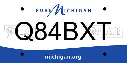 Q84BXT Michigan License Plate