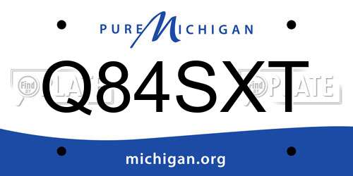 Q84SXT Michigan License Plate