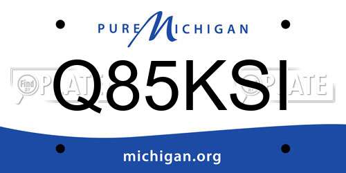 Q85KSI Michigan License Plate