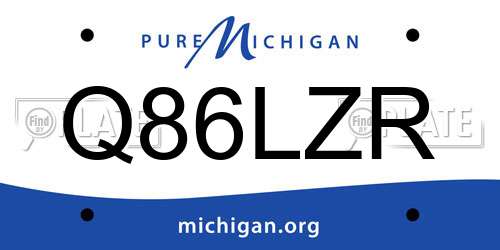 Q86LZR Michigan License Plate