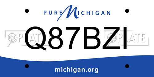 Q87BZI Michigan License Plate