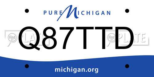 Q87TTD Michigan License Plate