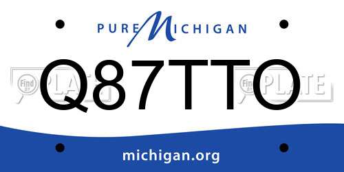 Q87TTO Michigan License Plate