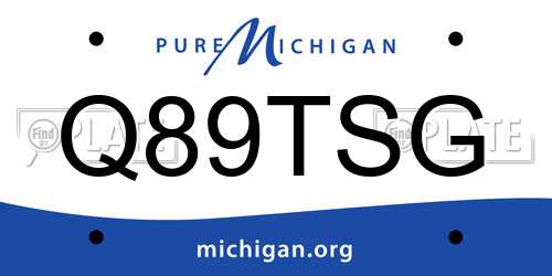 Q89TSG Michigan License Plate