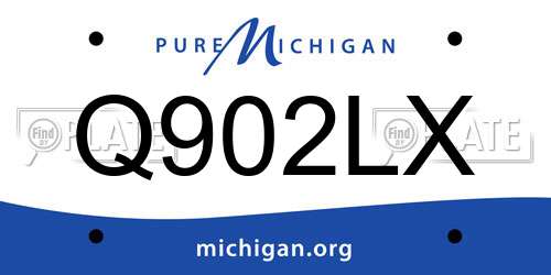 Q902LX Michigan License Plate