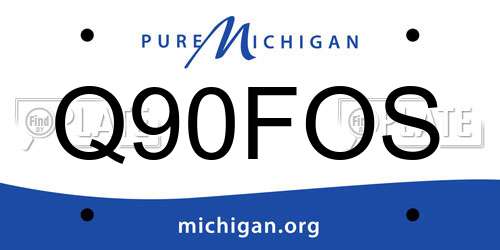 Q90FOS Michigan License Plate
