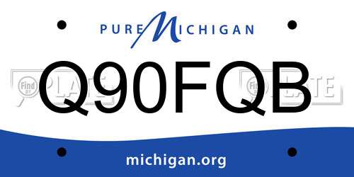 Q90FQB Michigan License Plate