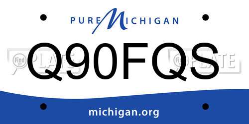 Q90FQS Michigan License Plate