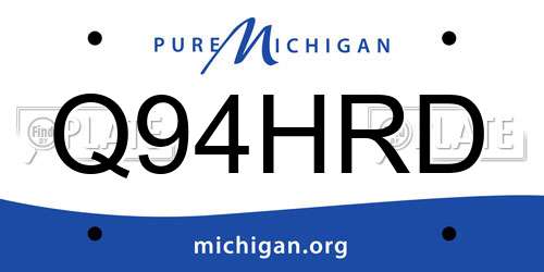 Q94HRD Michigan License Plate