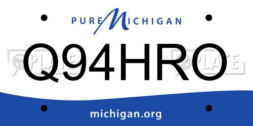 Q94HRO Michigan License Plate