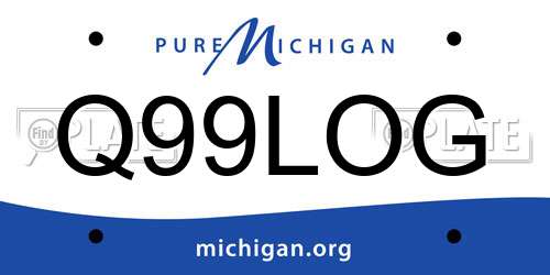 Q99LOG Michigan License Plate