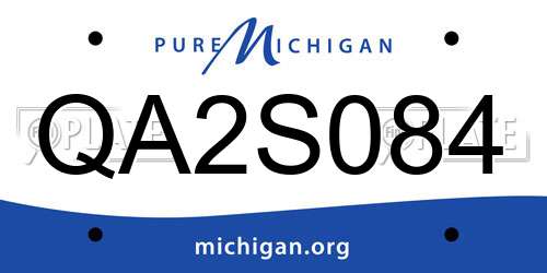QA2S084 Michigan License Plate