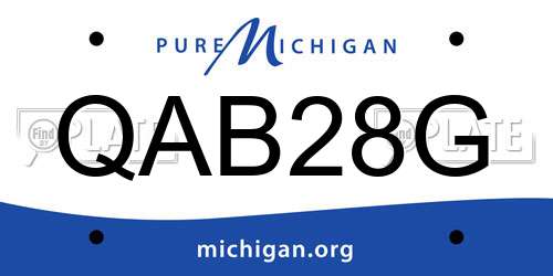 QAB28G Michigan License Plate