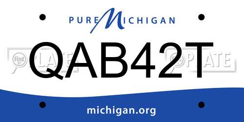 QAB42T Michigan License Plate