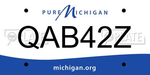 QAB42Z Michigan License Plate