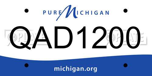 QAD1200 Michigan License Plate
