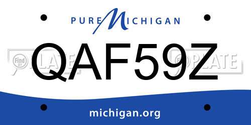 QAF59Z Michigan License Plate