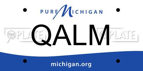 QALM Michigan License Plate