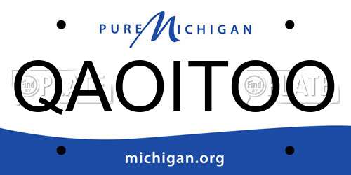 QAOITOO Michigan License Plate