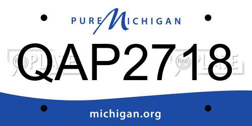 QAP2718 Michigan License Plate