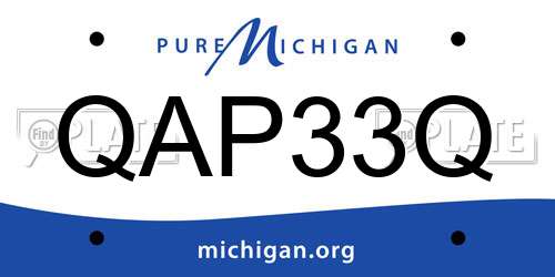 QAP33Q Michigan License Plate