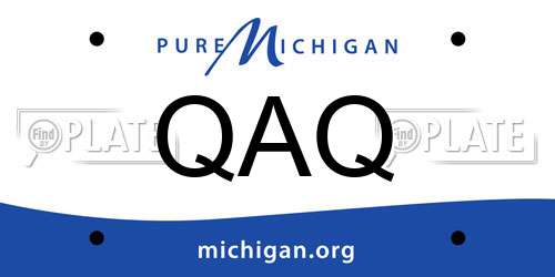 QAQ Michigan License Plate