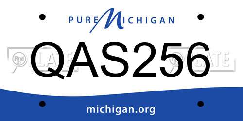 QAS256 Michigan License Plate