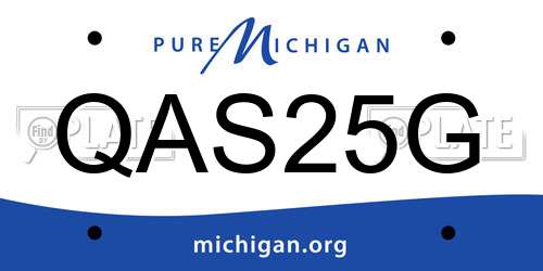 QAS25G Michigan License Plate