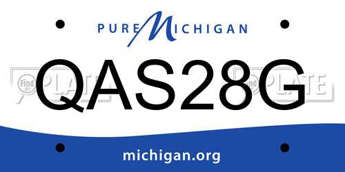QAS28G Michigan License Plate