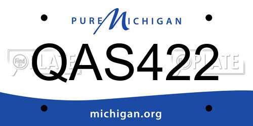 QAS422 Michigan License Plate