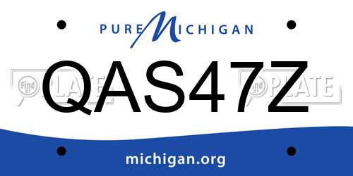 QAS47Z Michigan License Plate