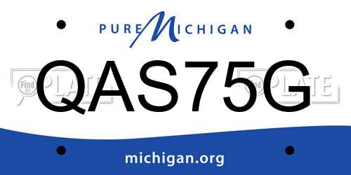 QAS75G Michigan License Plate