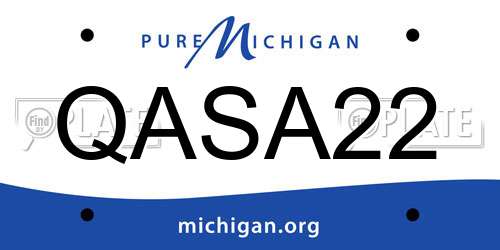 QASA22 Michigan License Plate