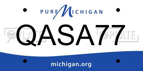 QASA77 Michigan License Plate