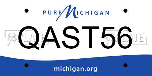 QAST56 Michigan License Plate