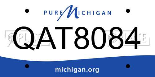 QAT8084 Michigan License Plate