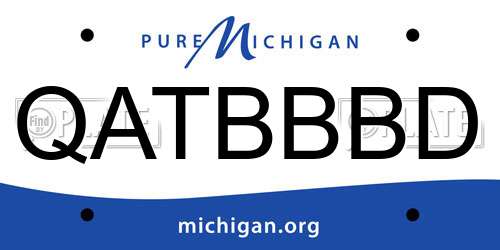 QATBBBD Michigan License Plate