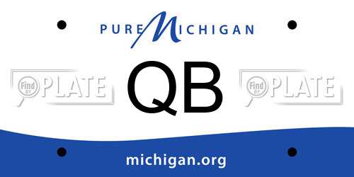 QB Michigan License Plate